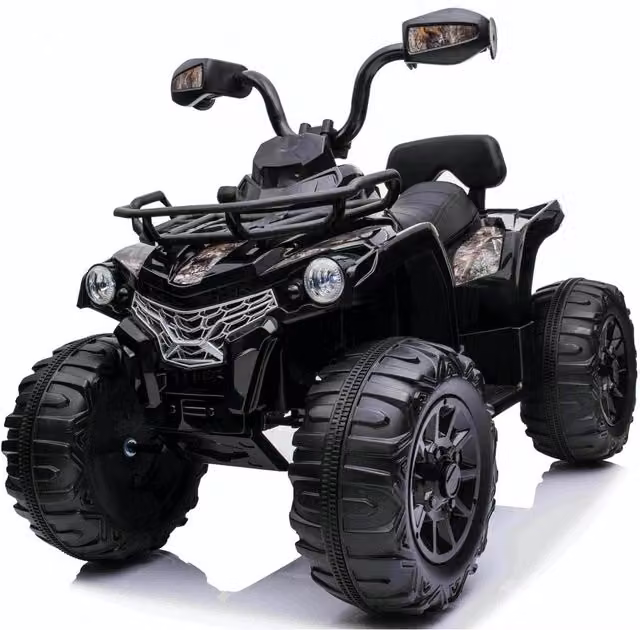 OutdoorToys Cross Country Electric Ride On Quad Bike - Black