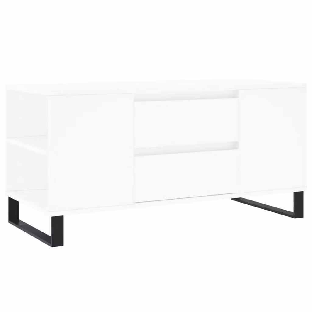 Berkfield Home Modern White Coffee Table, W: 102 cm, D: 44.5 cm, H: 50 cm – 2