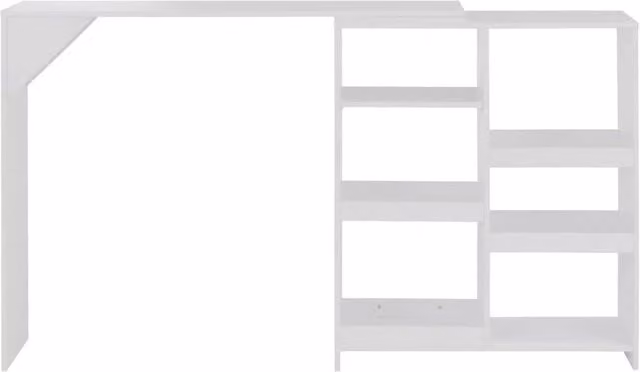 Berkfield Home Modern Bar Table with Moveable Shelf, White, W: 138 cm, D: 39 cm, H: 110 cm