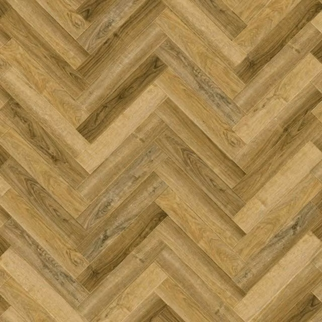 AlvHer Wood Effect Herringbone Luxury Vinyl Tile Glue Down LVT in Light Beige and Grey, 2.5mm