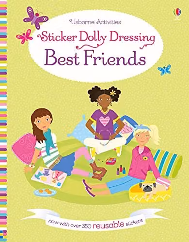 Usborne Sticker Dolly Dressing Best Friends Multicolour Paper Sticker Book