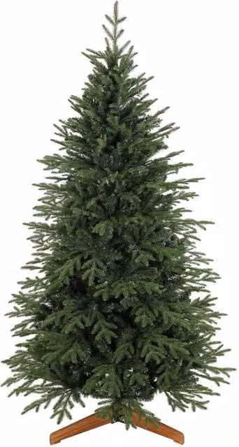 HOMCOM 180 cm Artificial Christmas Tree with Solid Pine Wood Stand, Green