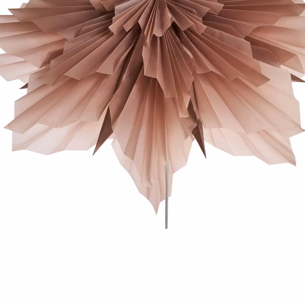 Wyld and Coco Pink Star Paper Shade Hanging Lamp – 4