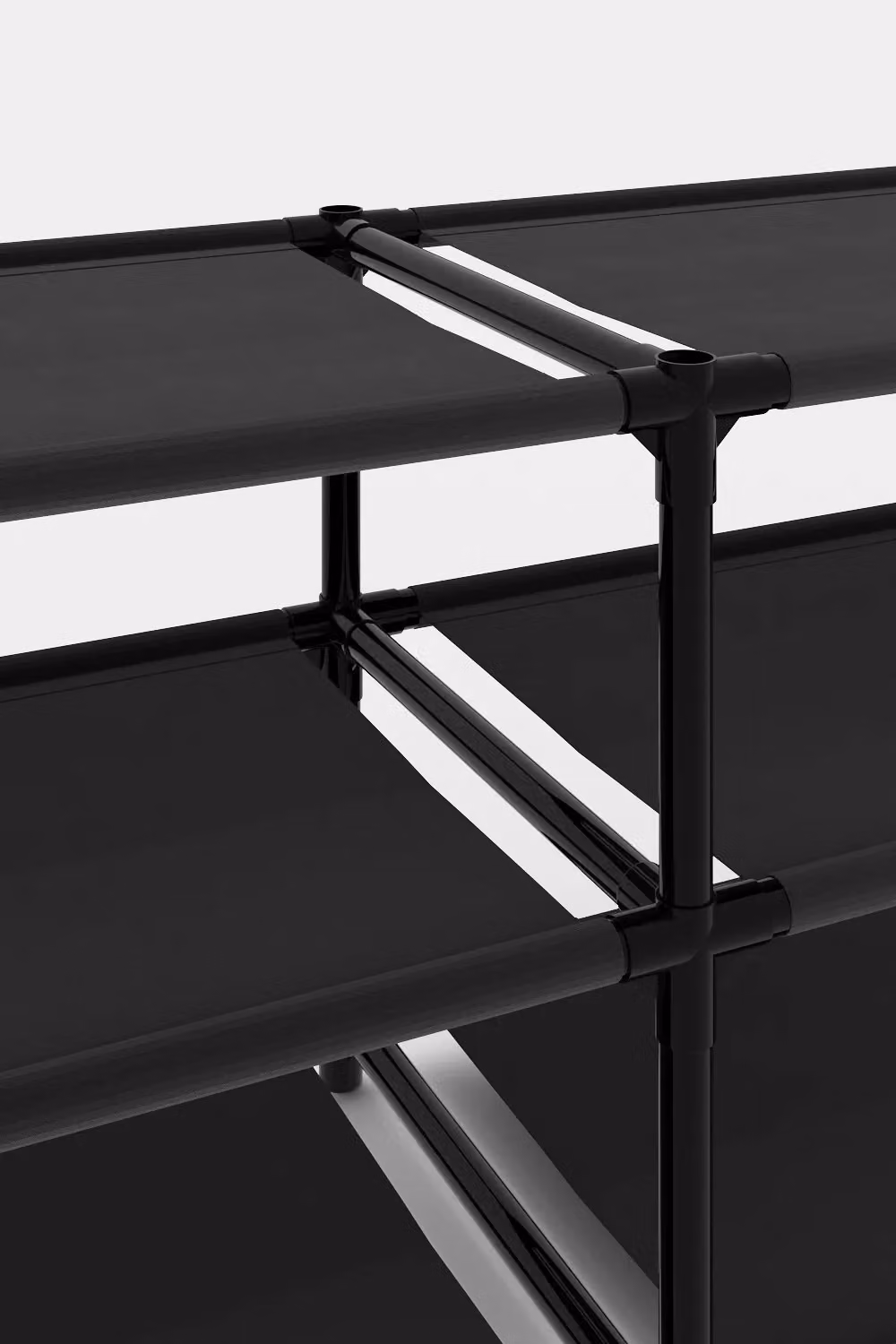 H&O Direct 3-Tier Large Metal Shoe Rack in Matt Black – 3