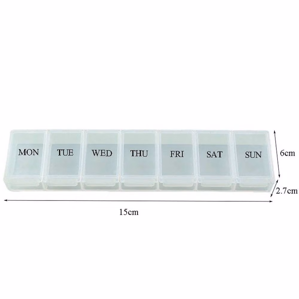 SPETLEK 4 Pack Large 7-Day Pill Box in Transparent – 2