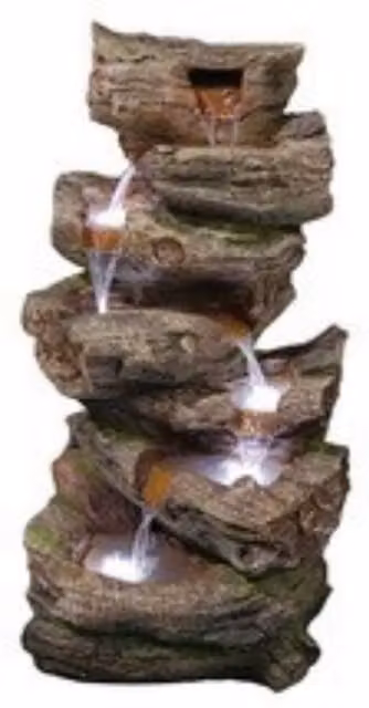 Tranquillity Aspen Woodland Grey Stone Cascade Mains Water Feature