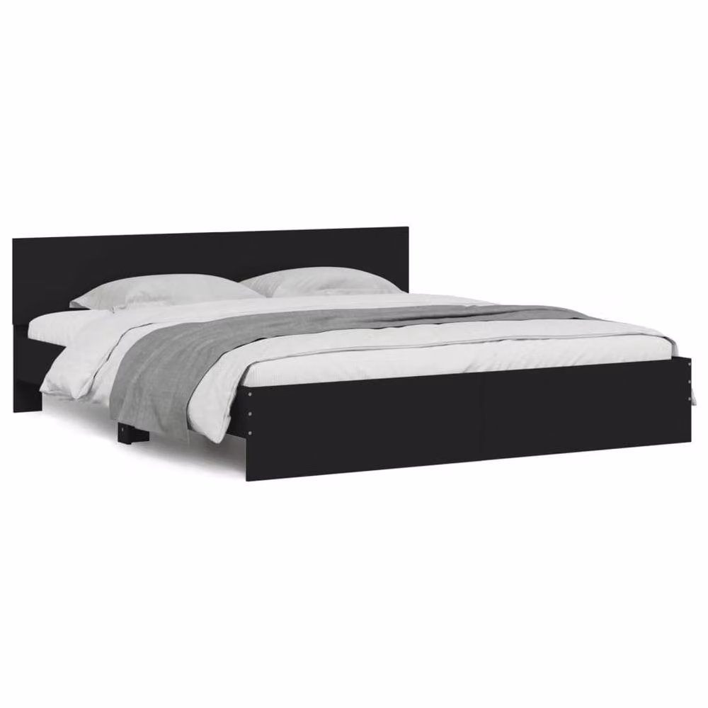 Berkfield Home Durable Super King Bed Frame in Black, W/D/H: 180 x 200 x 185 cm – 3