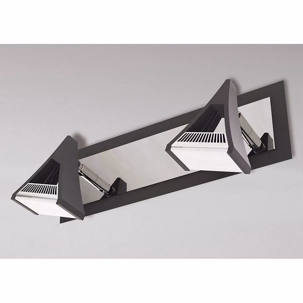 Netlighting Filippo Linear 2-Light LED Spot Light, Black and Chrome, 10W, 900lm – 2