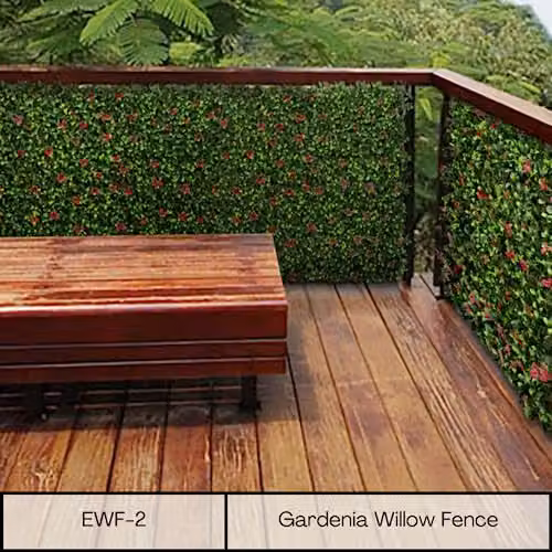 Ark Mat Artificial Hedge Privacy Screen, Woven Multicolour Wall-Mounted Hedge, W: 200 cm, H: 100 cm – 4