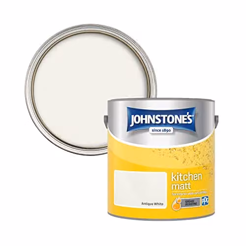 Johnstone's Kitchen Paint in Antique White with a Matt Finish, 2.5L – 2