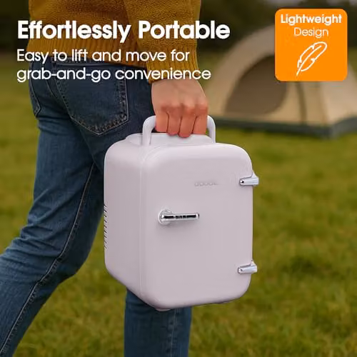 Abode White Mini Fridge A4CLR201W 4L Portable Thermoelectric Cooler and Warmer for Drinks and Cosmetics – 5