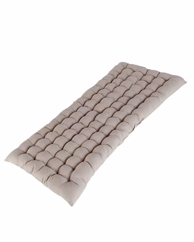 Dibor Vintage Grey and Beige Outdoor Garden Bench Cushion, W: 100 cm, D: 40 cm