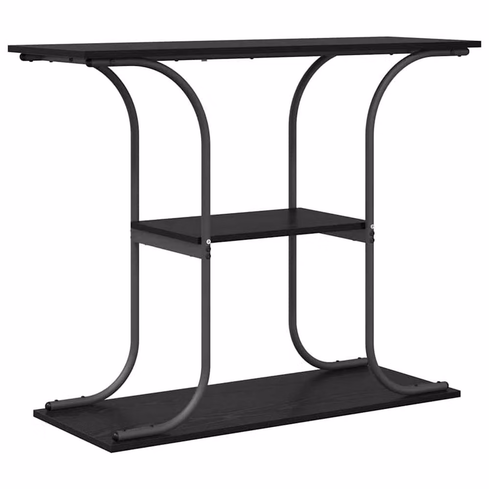 Berkfield Home Black Oak Console Table, W/D/H: 101 x 35 x 80.5 cm – 2