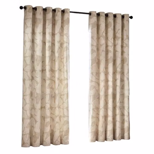 Riva Home Brinn Abstract Eyelet Curtains, Beige, Width: 117 cm, Drop: 137 cm – 2