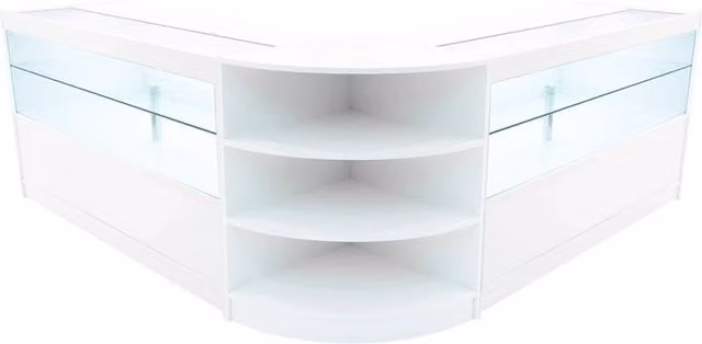 Monstershop Andromeda LED Shop Counter Set LM60 and 2 x C1500 in White