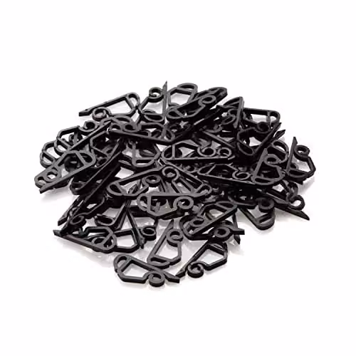 Hang Ups Black Plastic Gutter and Shingle Hooks, 100 Pack – 4
