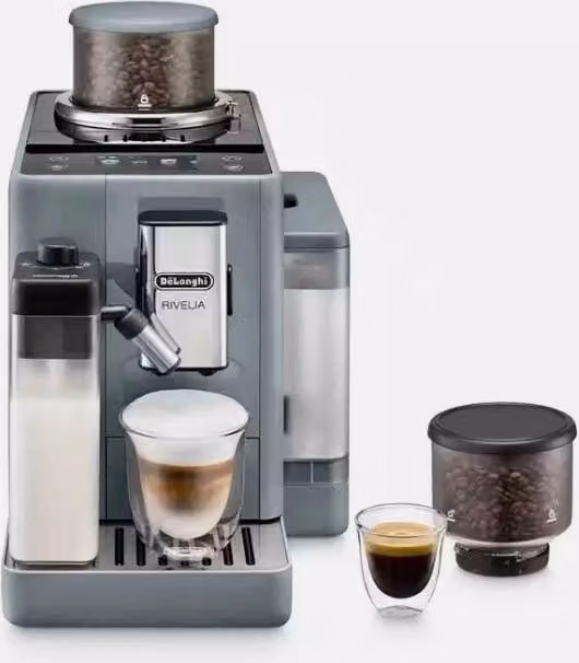 DeLonghi Rivelia Bean to Cup Automatic Coffee Machine with Touch Display in Grey – 1