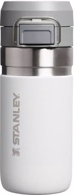 Stanley Quick-Flip Vacuum Insulated Stainless Steel Water Bottle, White, 470 ml