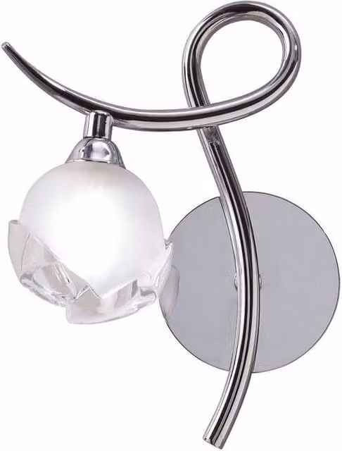 Netlighting Fragma Wall Lamp Left Switched with 1 G9 Light in Polished Chrome and Silver