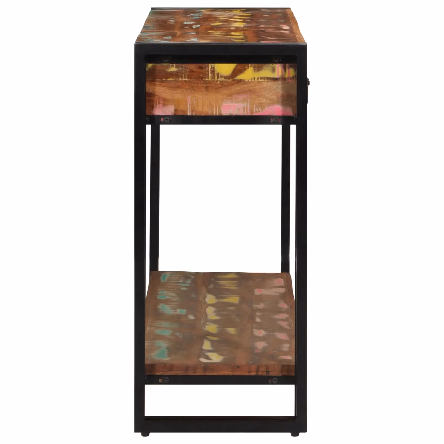 Berkfield Home Multicolour Reclaimed Solid Wood Console Table W/D/H: 120 x 33 x 75 cm – 3