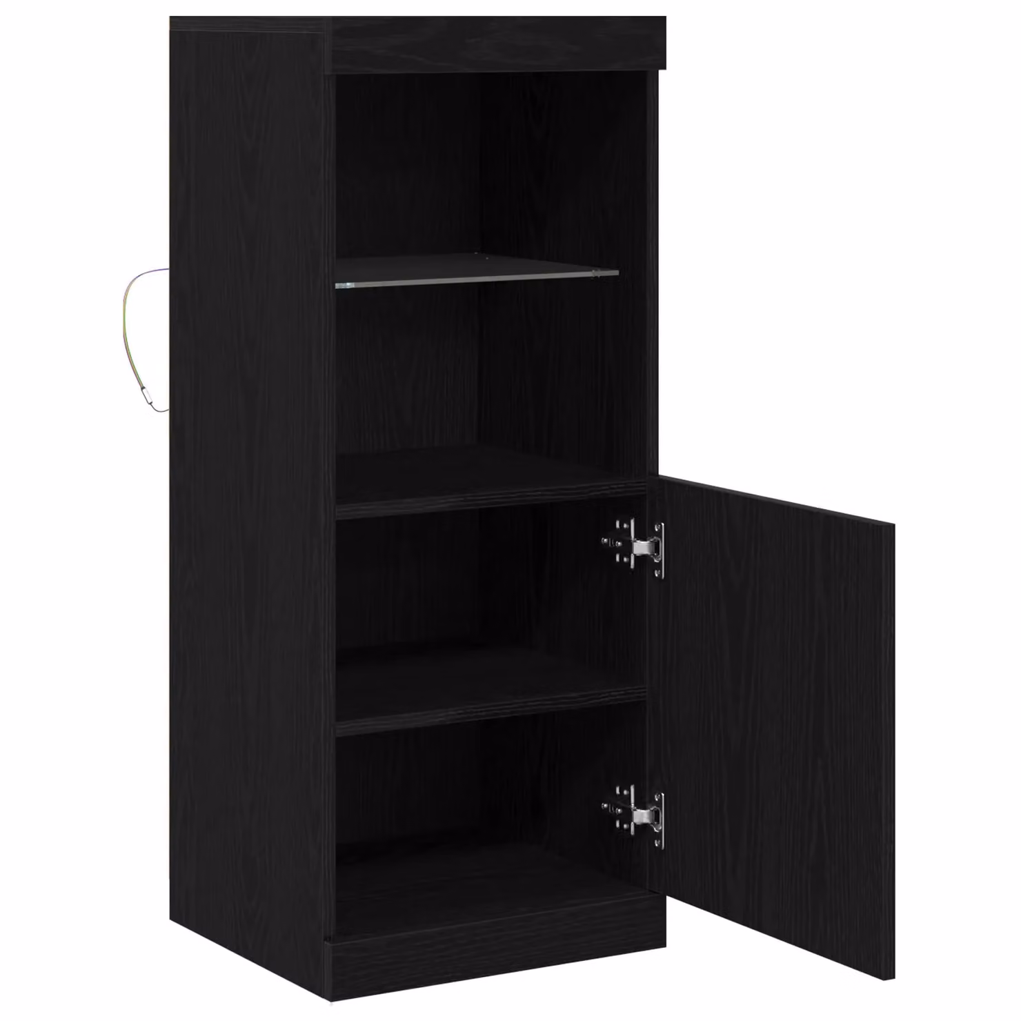 Berkfield Home Modern Black Oak Sideboard with Integrated LED Lighting, W/D/H: 41 x 37 x 100 cm – 4