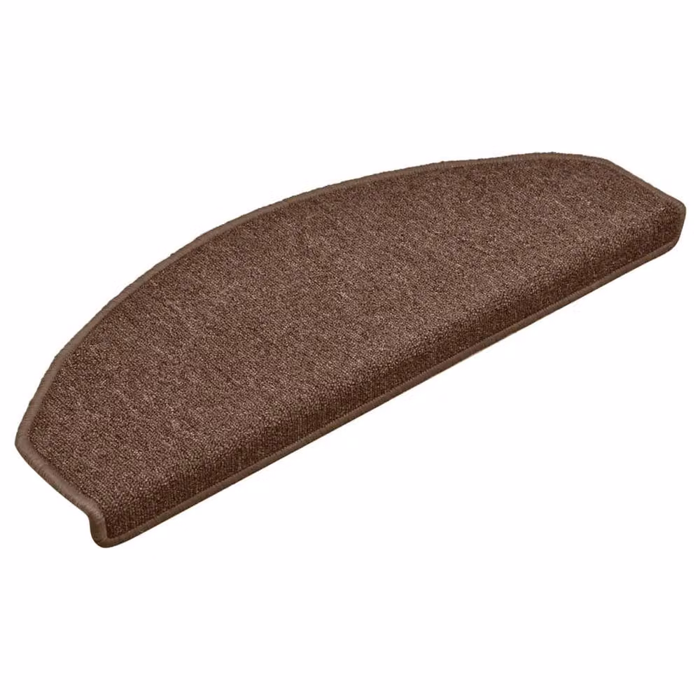Berkfield Home Self-Adhesive Carpet Stair Treads, 15 Pack, Brown, W: 65 cm, D: 24 cm, H: 4 cm – 3