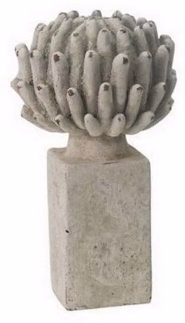 Minster Decorative Grey Resin Floral Garden Flower Ornament, W: 12 cm, D: 12 cm, H: 21 cm – 1