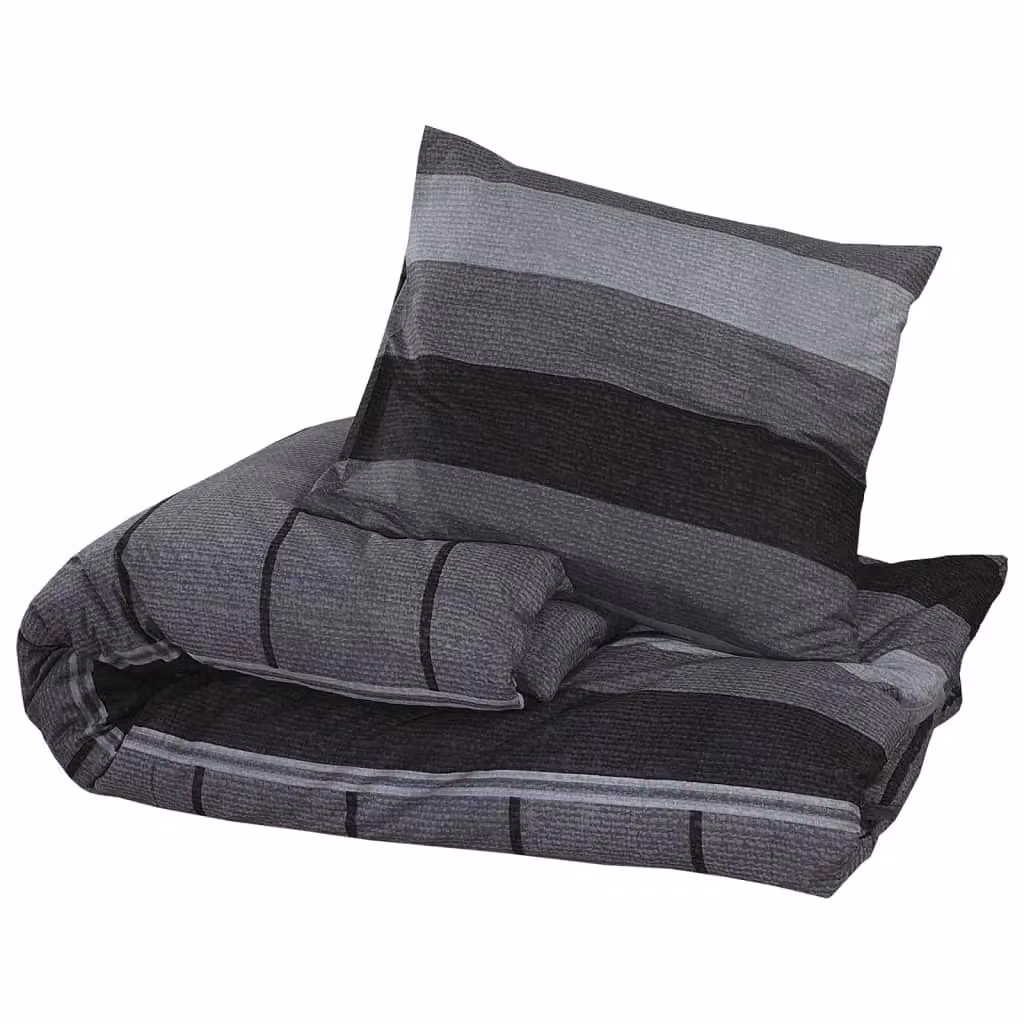 Berkfield Home Cotton Duvet Cover and Pillowcase Set in Grey – 3