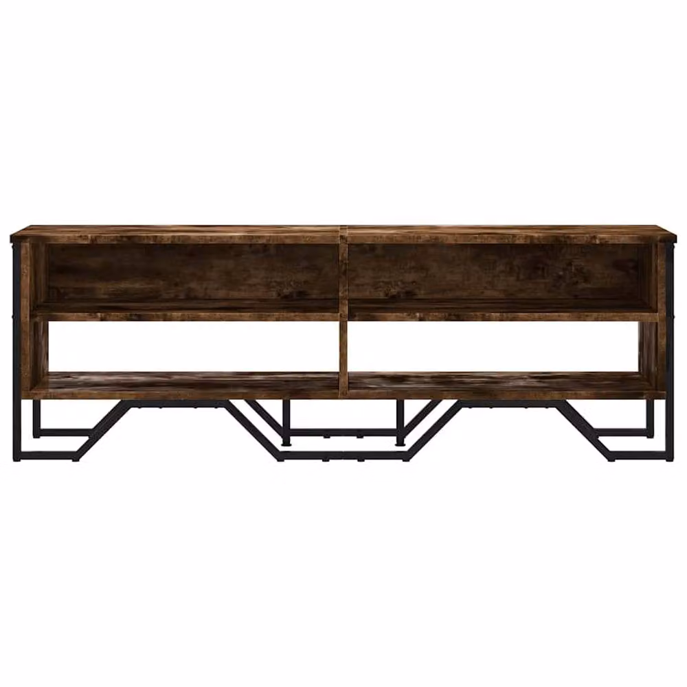 Berkfield Home Modern Smoked Oak TV Cabinet in Brown, W/D/H: 122 x 34 x 41 cm – 4