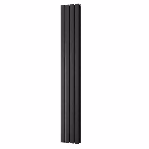 UK Radiators Typhoon Black Flat Tube Vertical Designer Radiator, H: 180 cm, W: 27.2 cm – 2