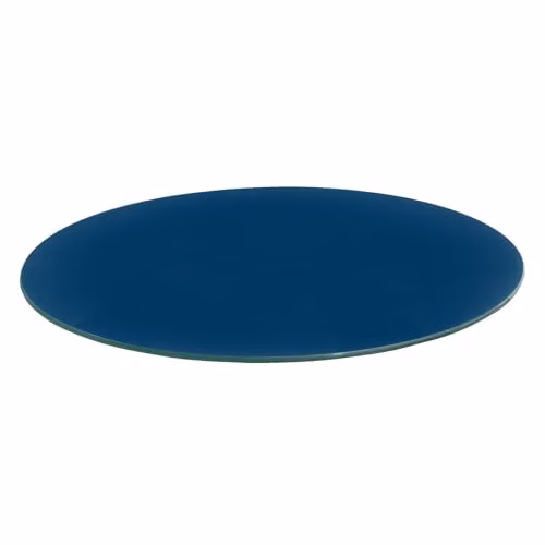 Harbour Housewares Round Glass Chopping Board in Blue, Diameter: 30 cm