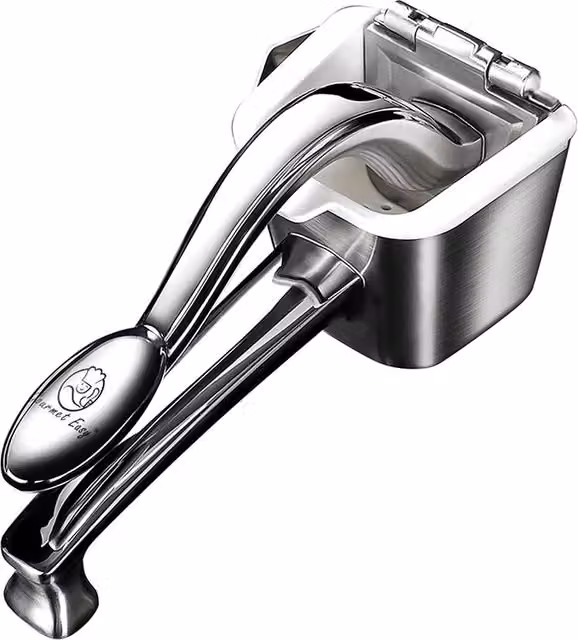 Gourmet Easy Stainless Steel Manual Citrus Press Juicer in Silver with Ergonomic Grip