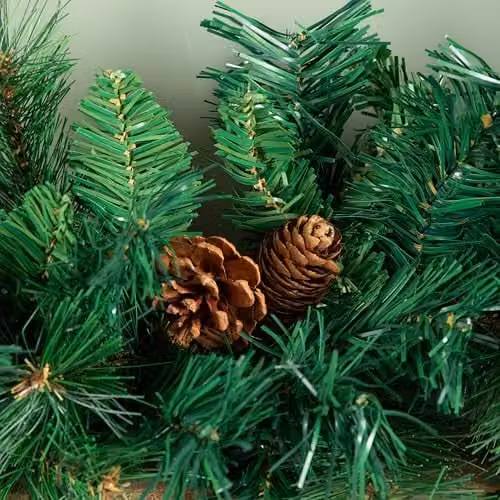 Samuel ALEXANDER 2.7m Green Christmas Garland with Pine Cones and Mixed Needles – 3