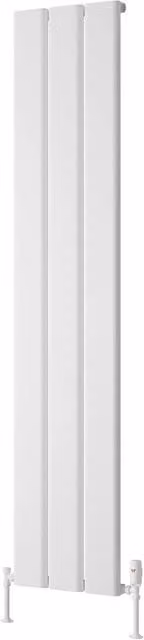 Bathroom Kingdom Caldaro White Designer Flat Panel Vertical Aluminium Radiator H 180 cm x W 37 cm