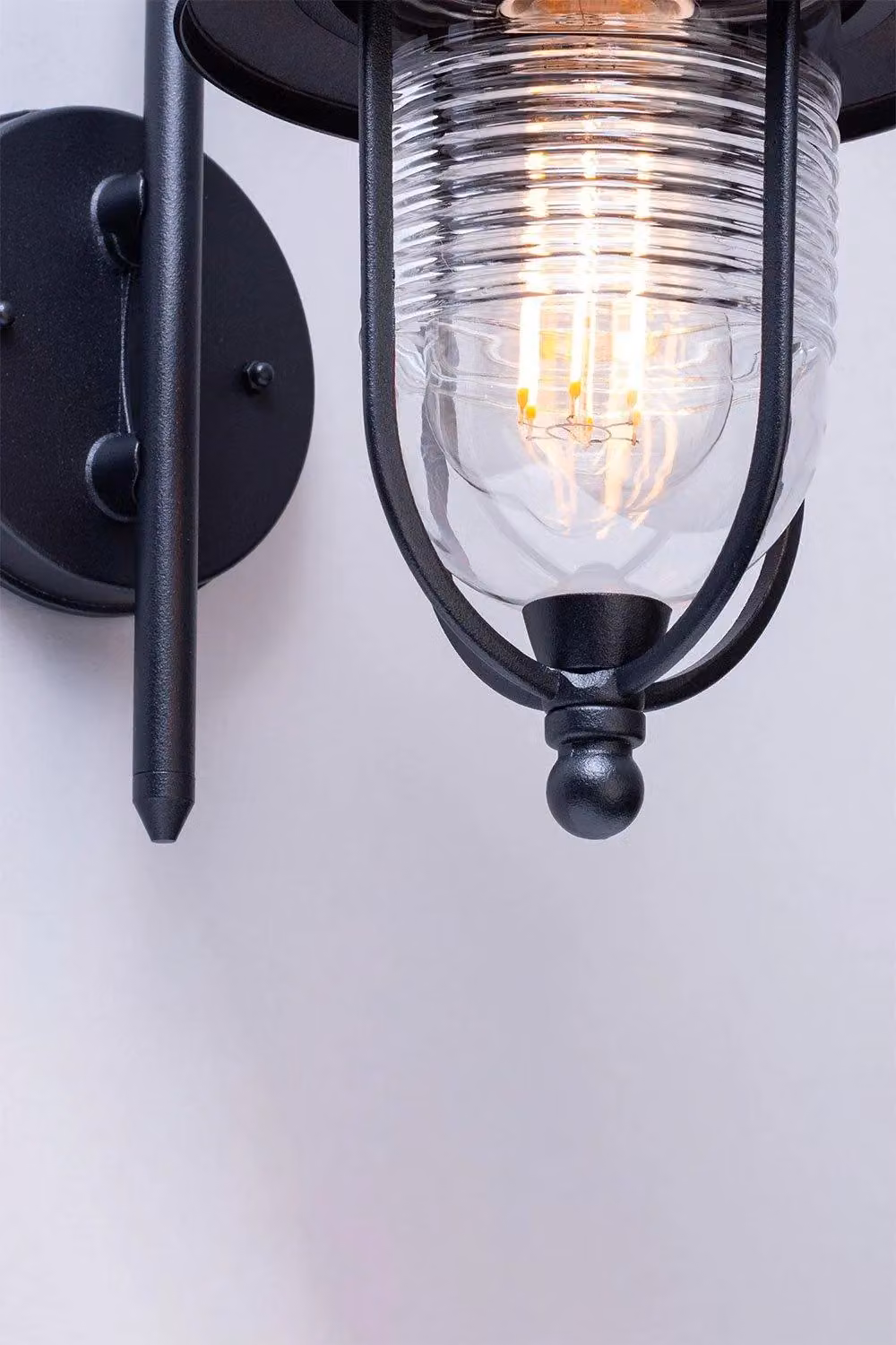 BHS Lighting Walker Modern Outdoor Wall Lantern in Black – 2