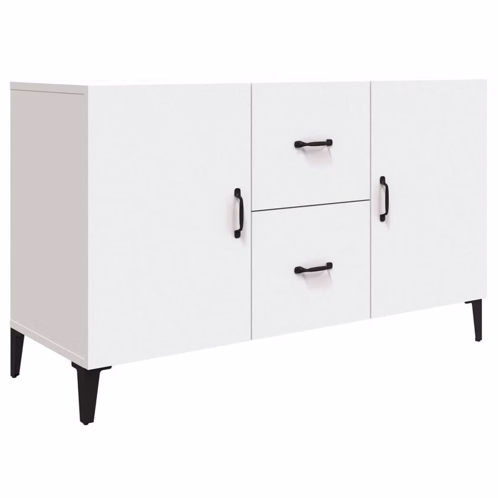 Berkfield Home Modern White Matt Sideboard, W/D/H: 100 x 36 x 60 cm – 2