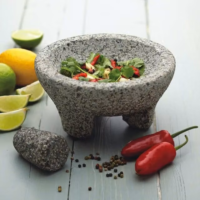 KitchenCraft World of Flavours Granite Mortar and Pestle, Grey