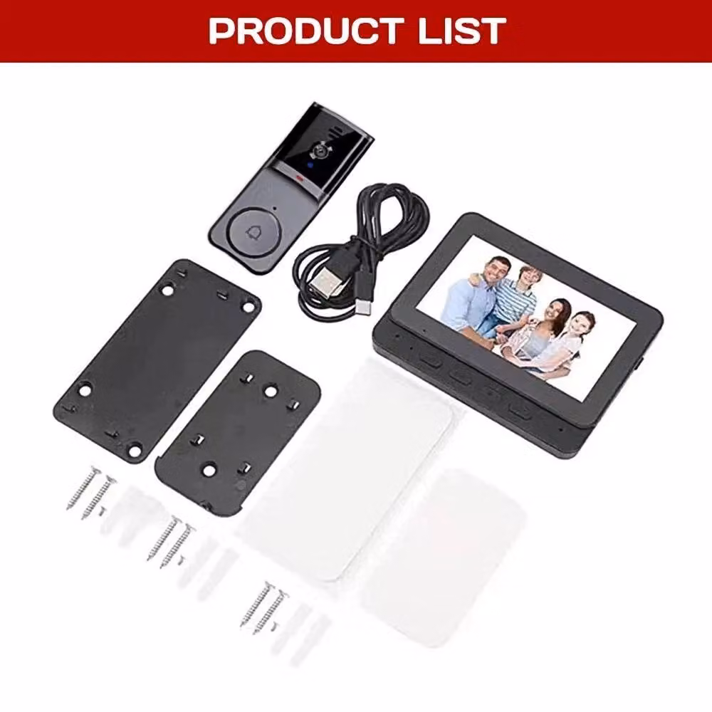 SPETLEK Wireless Video Doorbell in Black – 3