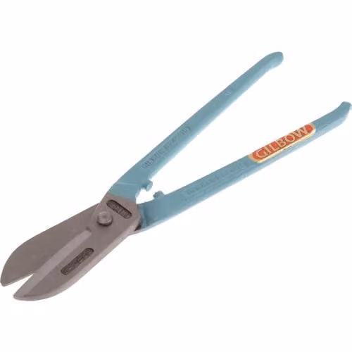 Irwin Gilbow G245 Straight Tin Snips, 250 mm, Blue and Silver