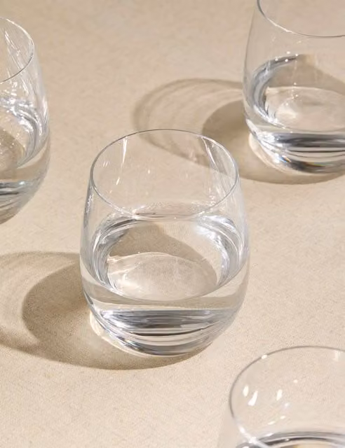 M&S Set of 4 Maxim Transparent Crystal Glass Tumblers