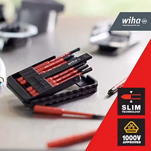 Wiha slimBit electric SL/PH screwdriver bit set, 7 piece, red – 5