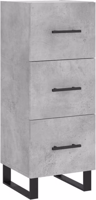Berkfield Home Modern Sideboard in Concrete Grey, W/D/H: 34.5 x 34.0 x 90.0 cm – 1
