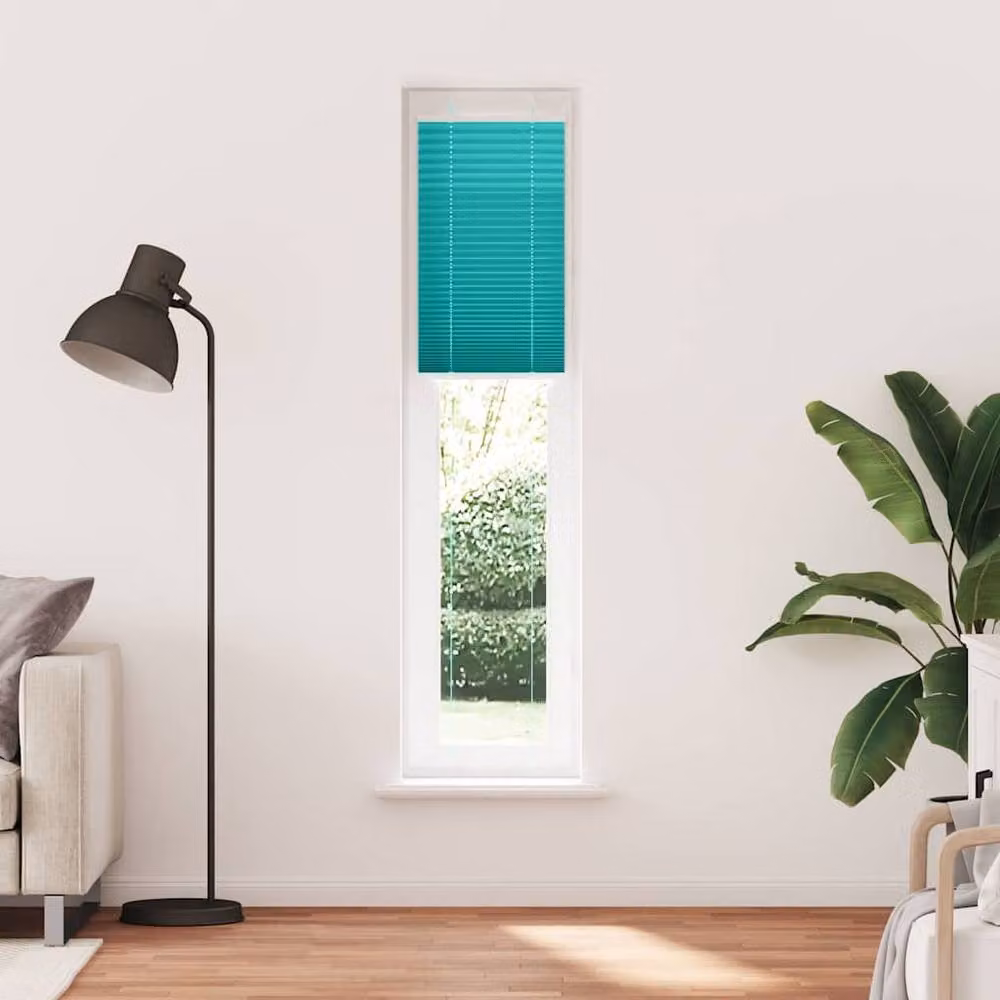 Berkfield Home Single Pleat Blind in Petrol Green, W: 45 cm, H: 200 cm – 3