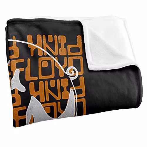 LOGOVISION Pink Floyd Pig Super Soft Fleece Throw Blanket, White, W/D/H: 152 x 127 cm – 2