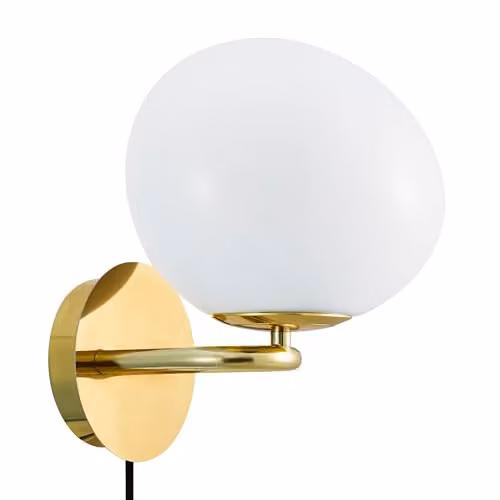 Nordlux Shapes Indoor Wall Light in Brass and Hand Blown Glass with E14 Socket – 1