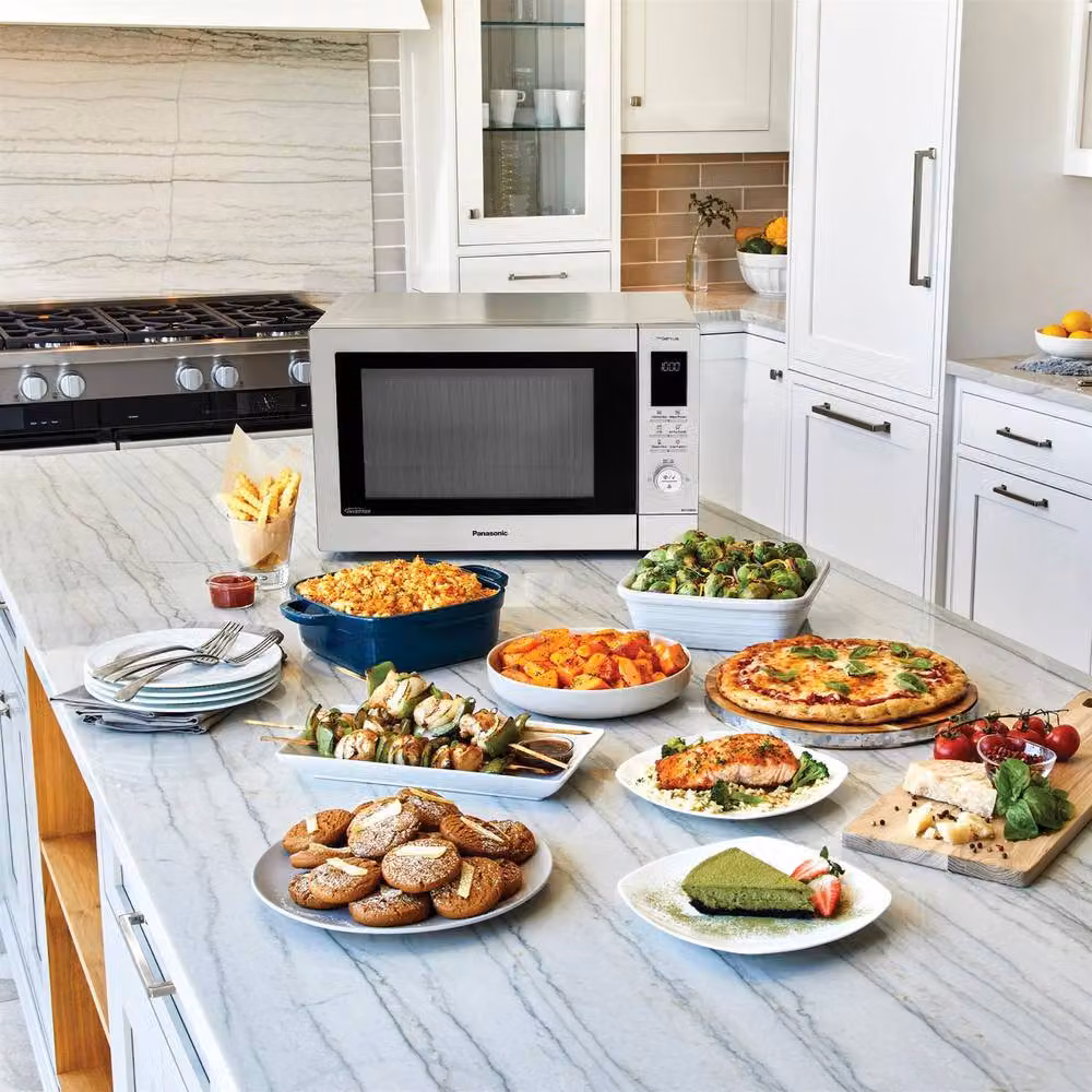 Panasonic 4-in-1 Combi Microwave and Air Fryer in Silver Stainless Steel – 2
