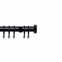 New Edge Blinds Black Metal Straight Curtain Pole