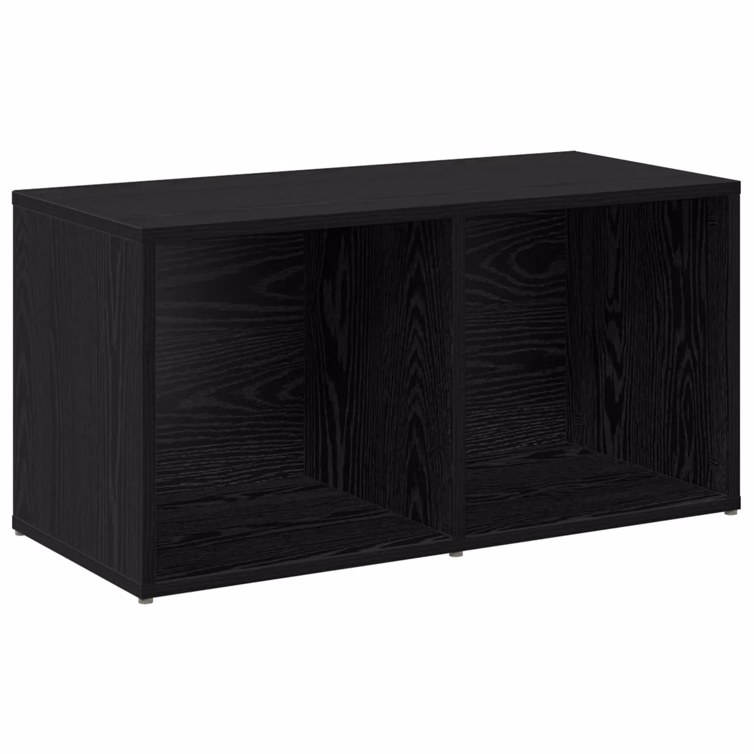 Berkfield Home 4-Piece Black Oak Cube Storage Shelving Unit with Back Panel, W: 72 cm, D: 35 cm, H: 36.5 cm – 4