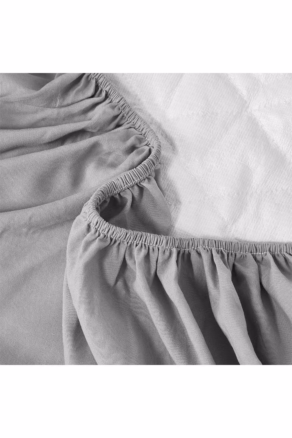 Living and Home Grey Quilted Waterproof Fitted Mattress Protector, W/D/H: 140 x 200 cm – 4