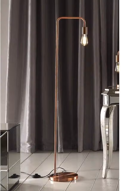 K Living Industrial Copper and Gold Floor Lamp